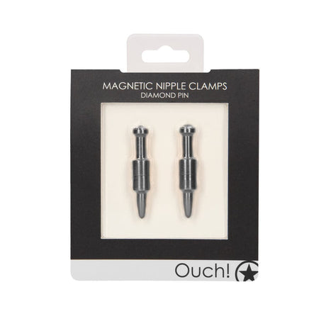 Ouch magnetske bradavice stezaljke dijamantne pin sive