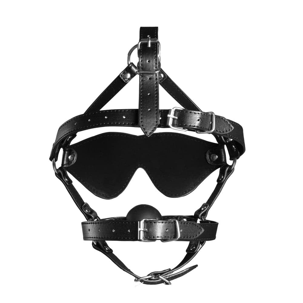 Autsch Xtreme Blindbund gefaltet mit festem Ballknebel