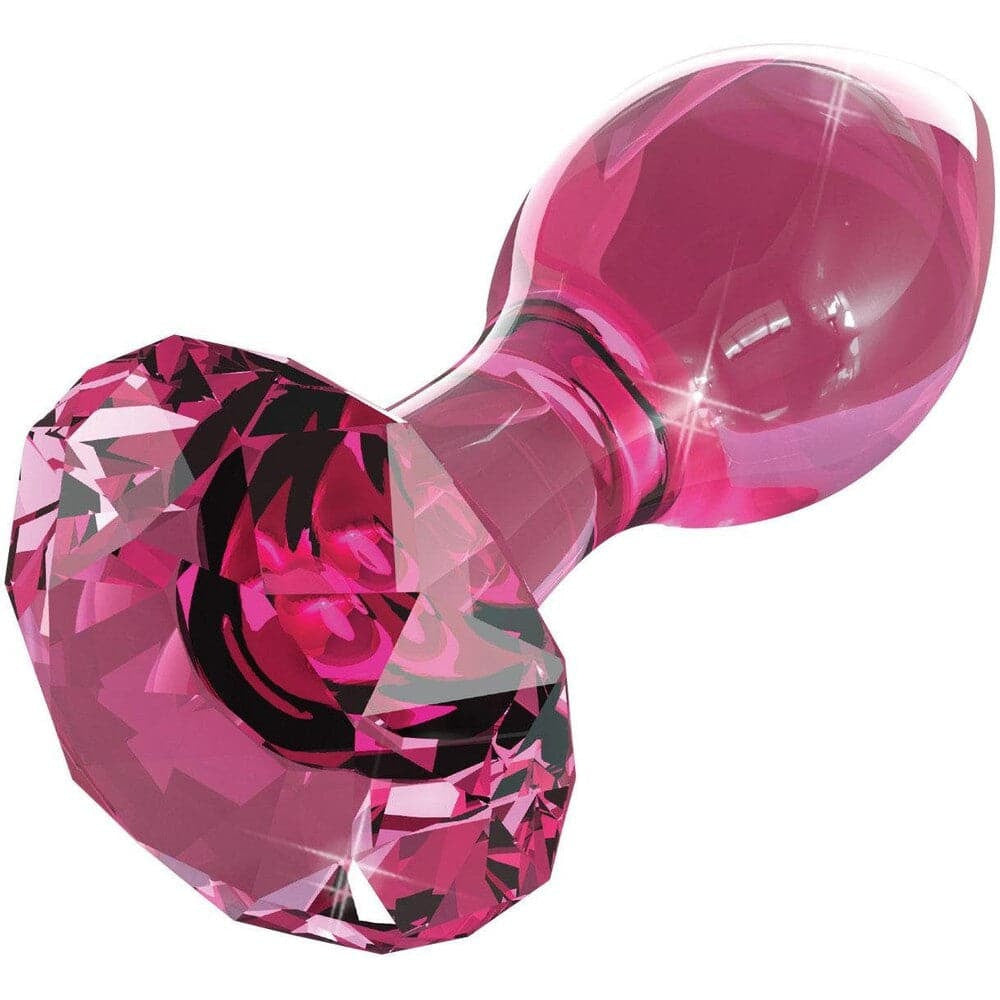 Mouřky č. 79 růžové krystalové skleněné zadkové zástrčky