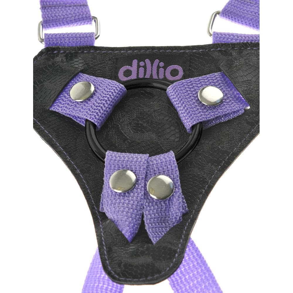 Dillio popruh na suspender postroje s silikonem 7 palcový fialový