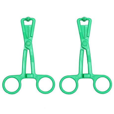 Zielone nożyczki sutki z metalowym łańcuchem