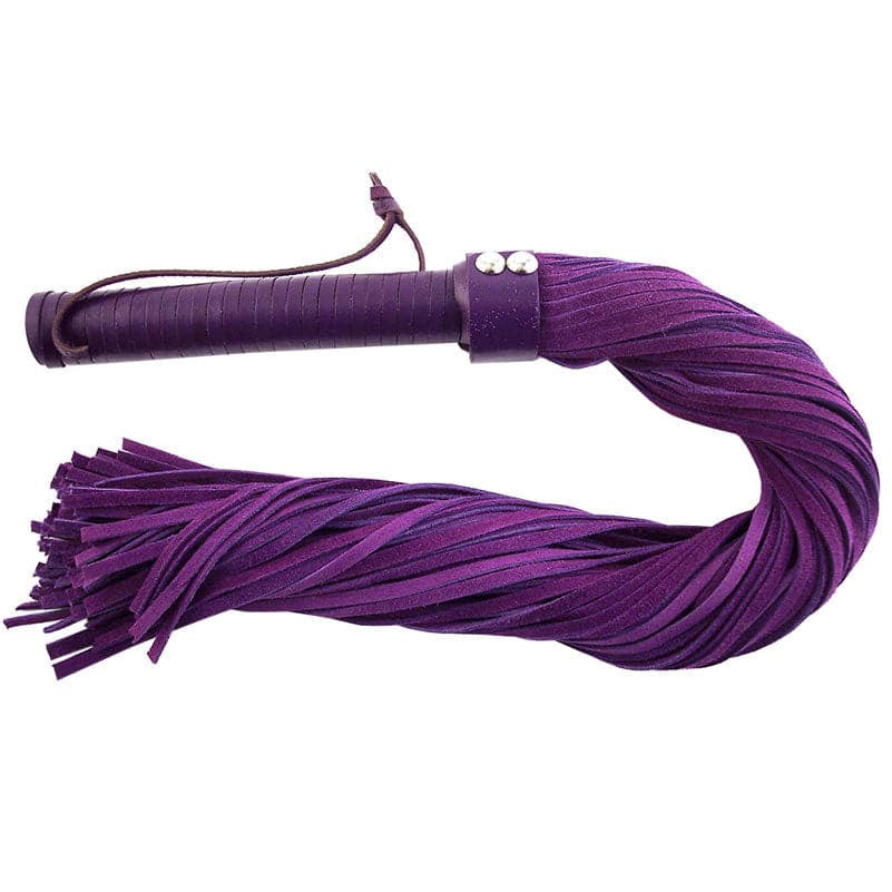 胭脂服装紫色绒面革鞭ger