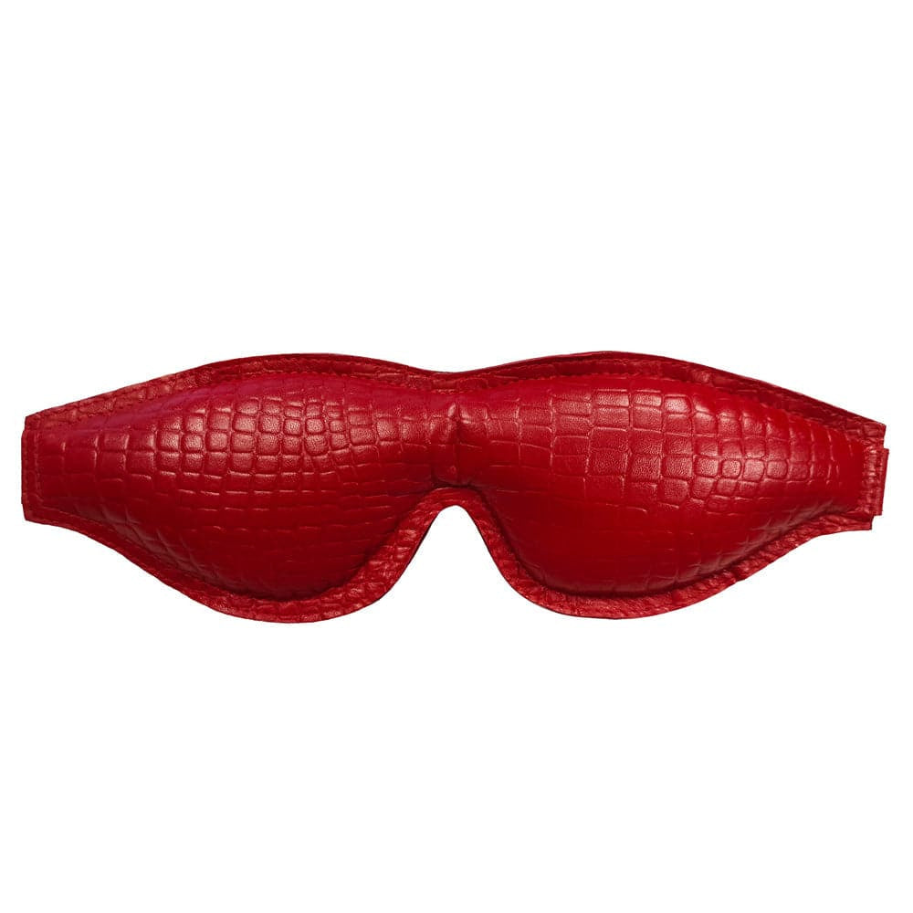 Rouge kledingstukken lederen croc print gevoerde blinddoek