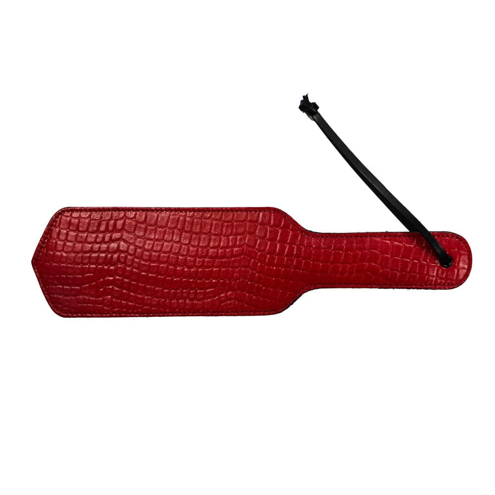 Baill éadaigh rouge paddle priontála leathair croc