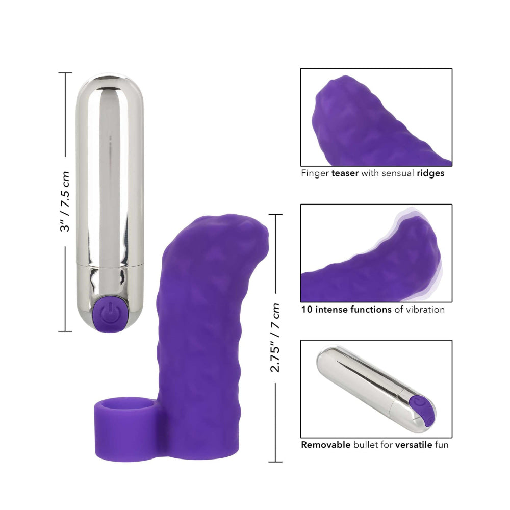 Juego íntimo Púrpura recargable con el dedo teaser