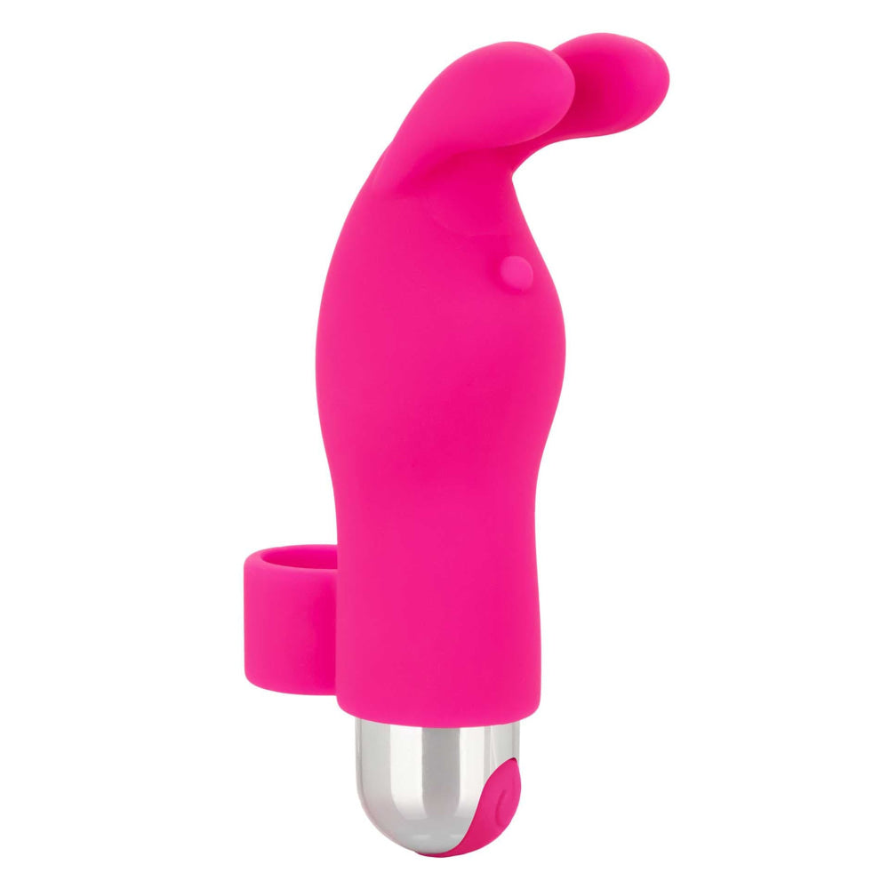 Joc intim roz Vibrator de deget de iepuras reîncărcabil