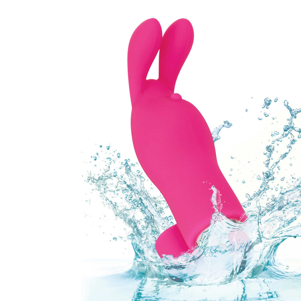 Intieme play roze oplaadbare bunny vinger vibrator