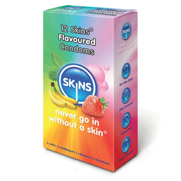 Preservativos com sabor de peles 12 pacote