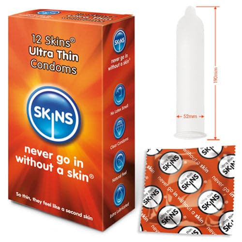 Skins condones ultra delgados 12 paquete