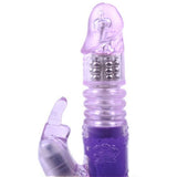 Vibrateur de lapin avec mouvement de poussée violet