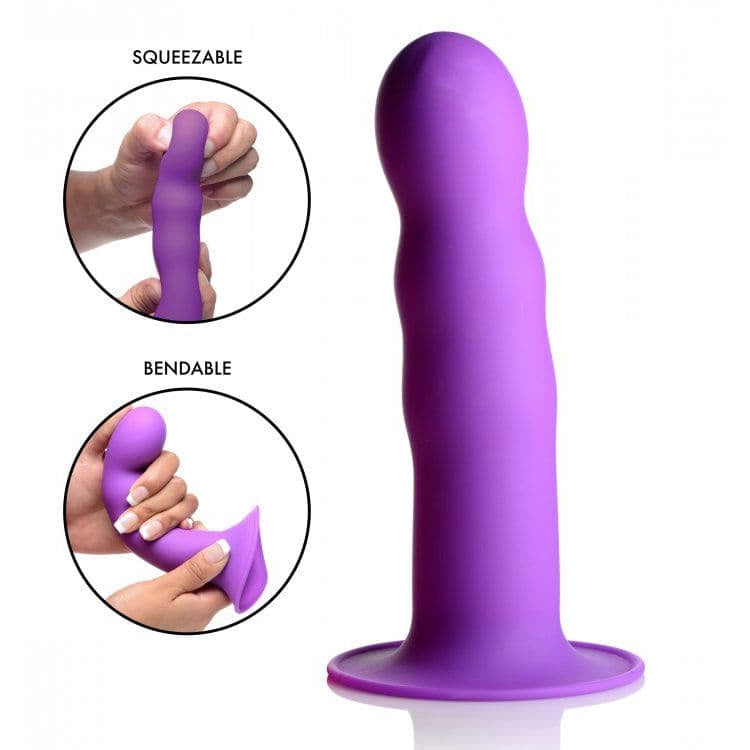 Consolador ondulado comprimible - Púrpura