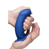 Squeeze-It dicker zusammendrückbarer phallischer Dildo blau