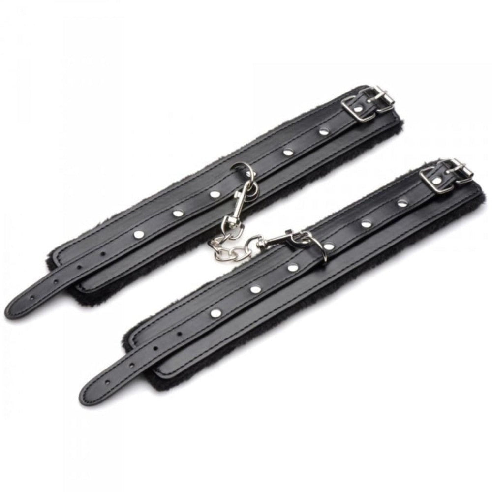 Master Series Hook Up - Juego de bondage de felpa de 10 piezas, color negro