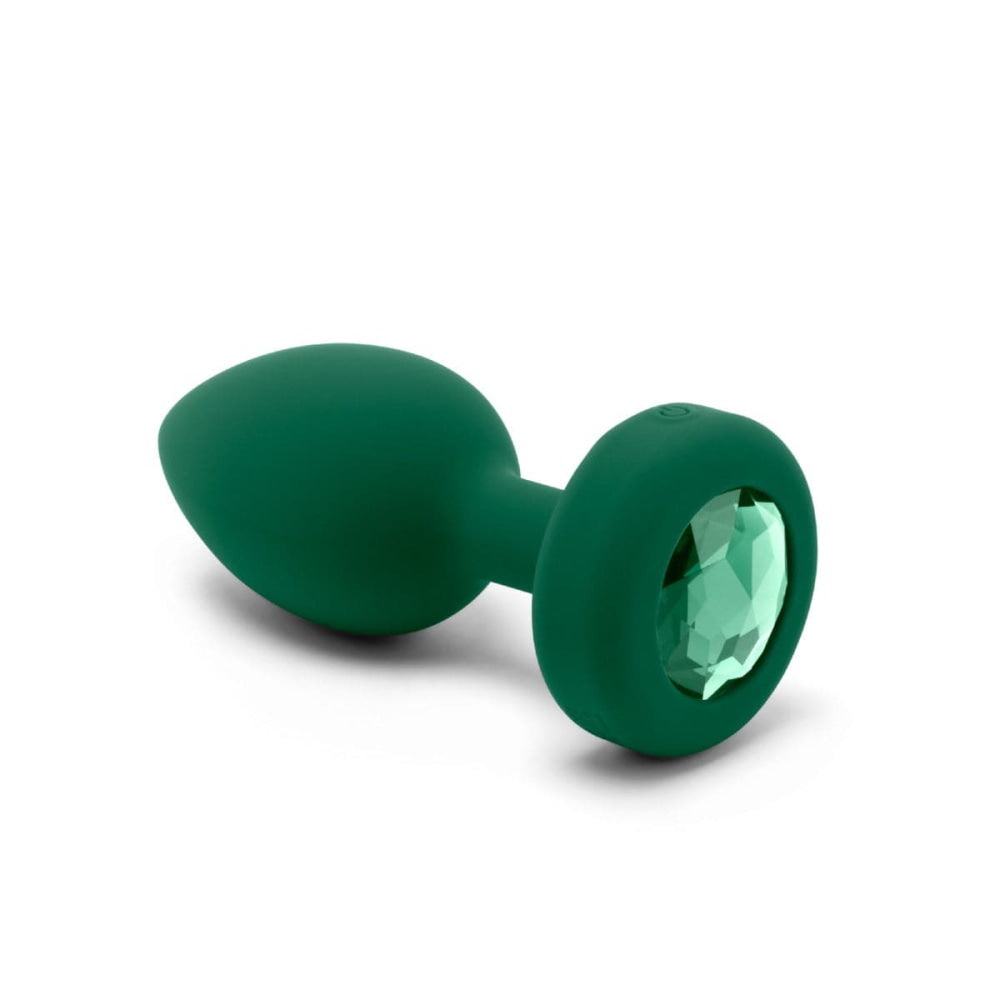 Vibrerende juvelplugg m/l grønn