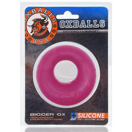 Oxballs větší ox silnější vybíjení výrobce super mega stretch cockring horký růžový led