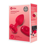 b-Vibe Vibrating Heart Plug Red M/L