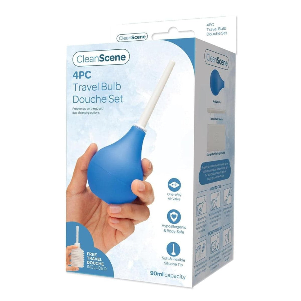 The Portable Hygiene Duo: Compact Travel Bulb Douche Set