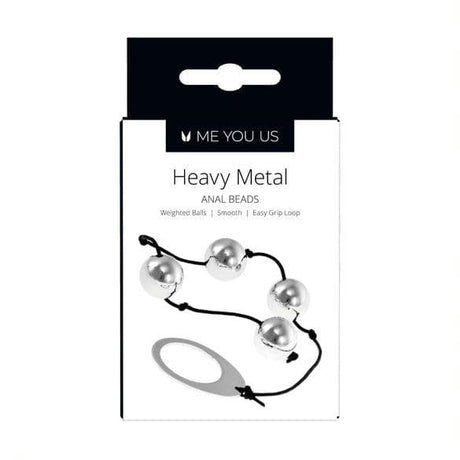 Heavy metalowe srebrne koraliki analne