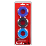 Hunkyjunk HUJ3 Lot de 3 anneaux en C multicolores