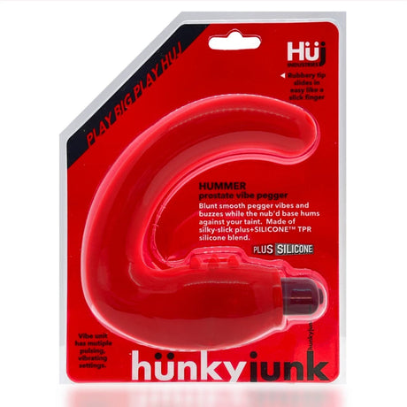 Hunkyjunk Hummer Vibrating Prostate Pegger in Neon Pink