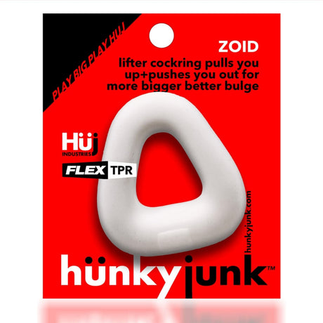 Hunkyjunk zoid trapaziod lifter cockring wit ijs