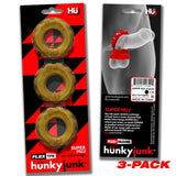 Hunkyjunk Super Huj Cockrings 3-Pack i gCré-umha Miotalach