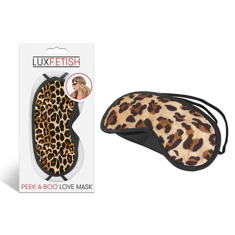 Lux Fetish Peek-A-Boo Love Mask Leopard Print