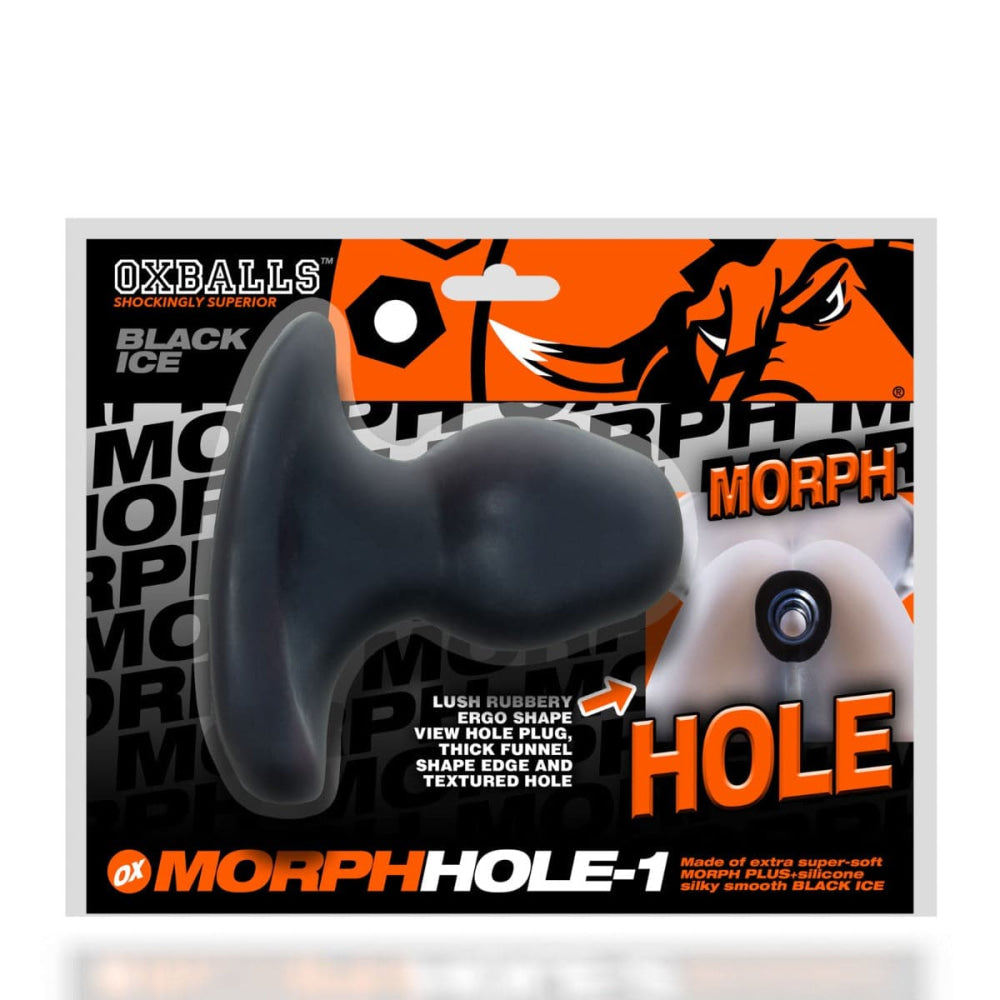 Oxballs Morphhole 1 Gaper Plug Black Lod Mały