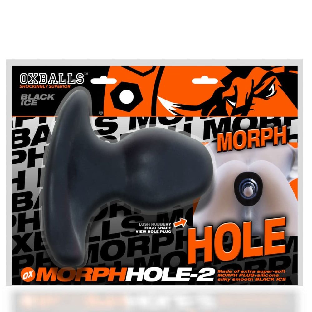 Oxballs Morphhole 2 Gaper Plug Black Ice Large