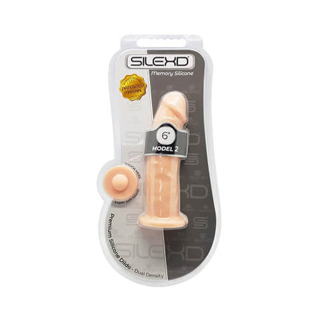 SilexD 6 inch Realistic Silicone Dual Density Dildo with Suction Cup