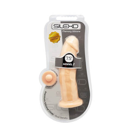 SilexD 7.5 inch Realistic Silicone Dual Density Dildo with Suction Cup