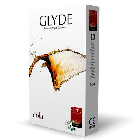 Glyde Ultra Cola Flavour Vegan Condoms 10 Pack