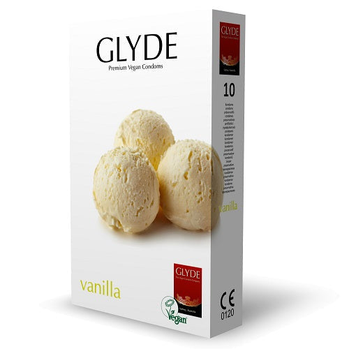 Glyde ultra vanilla save végétalien préservatifs 10 pack