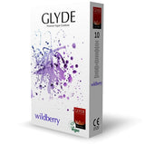 Glyde Ultra Wildberry Flavour Vegan Condoms 10 Pecyn
