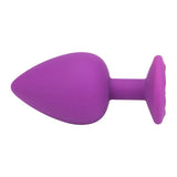 Llawenydd Cariadus Gemwaith Silicone Butt Plug Purple -Large
