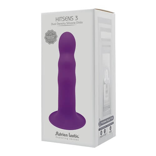 Adrien Lastic Cushioned Core Suction Cup Ribbed Silicone Dildo 7インチ