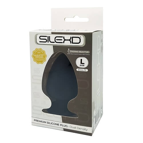 Silexd dubbele dichtheid grote siliconen buttplug 5 inch