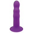 Adrien Lastic Dual Density Cushioned Core Vibrating Suction Cup Ribbed Silicone Dildo 7 Inch