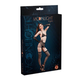 Moonlight Black Sparkle Bikini și ciorapi set de o dimensiune