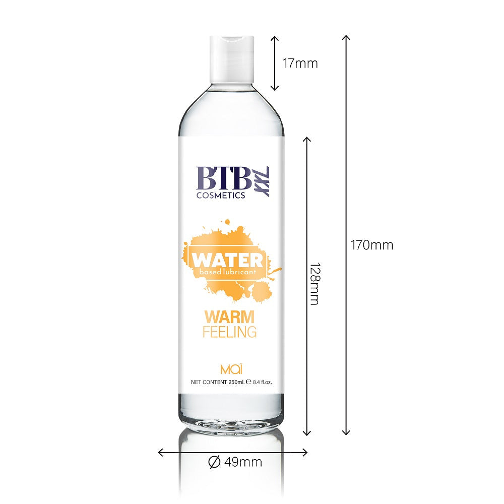 BTB Water Based Warm Feeling Lubricant 250ml