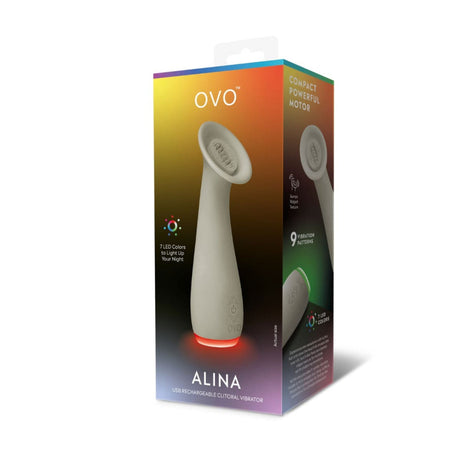 OVO Alina Clitoral Vibrator Green Grey