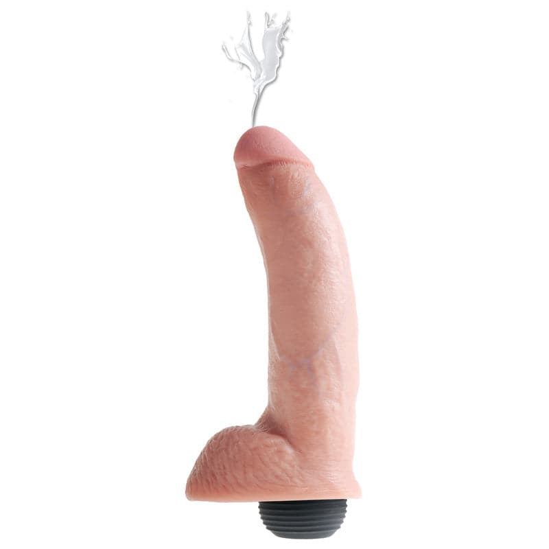 King Cock 9 inch spuitende dildo met ballenvlees