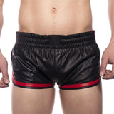 Prowler红色皮革运动短裤黑色/红色媒介