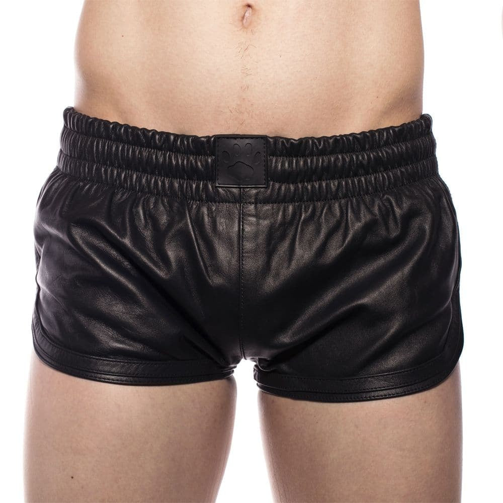 Prowler Red Leather Sports Shorts Svart