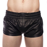 Prowler Red Leather Sports Shorts sort lille