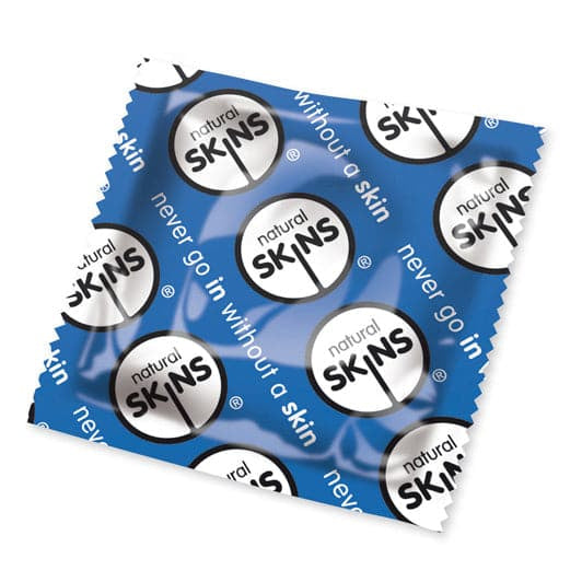 Skins prirodni X50 kondomi (plava)
