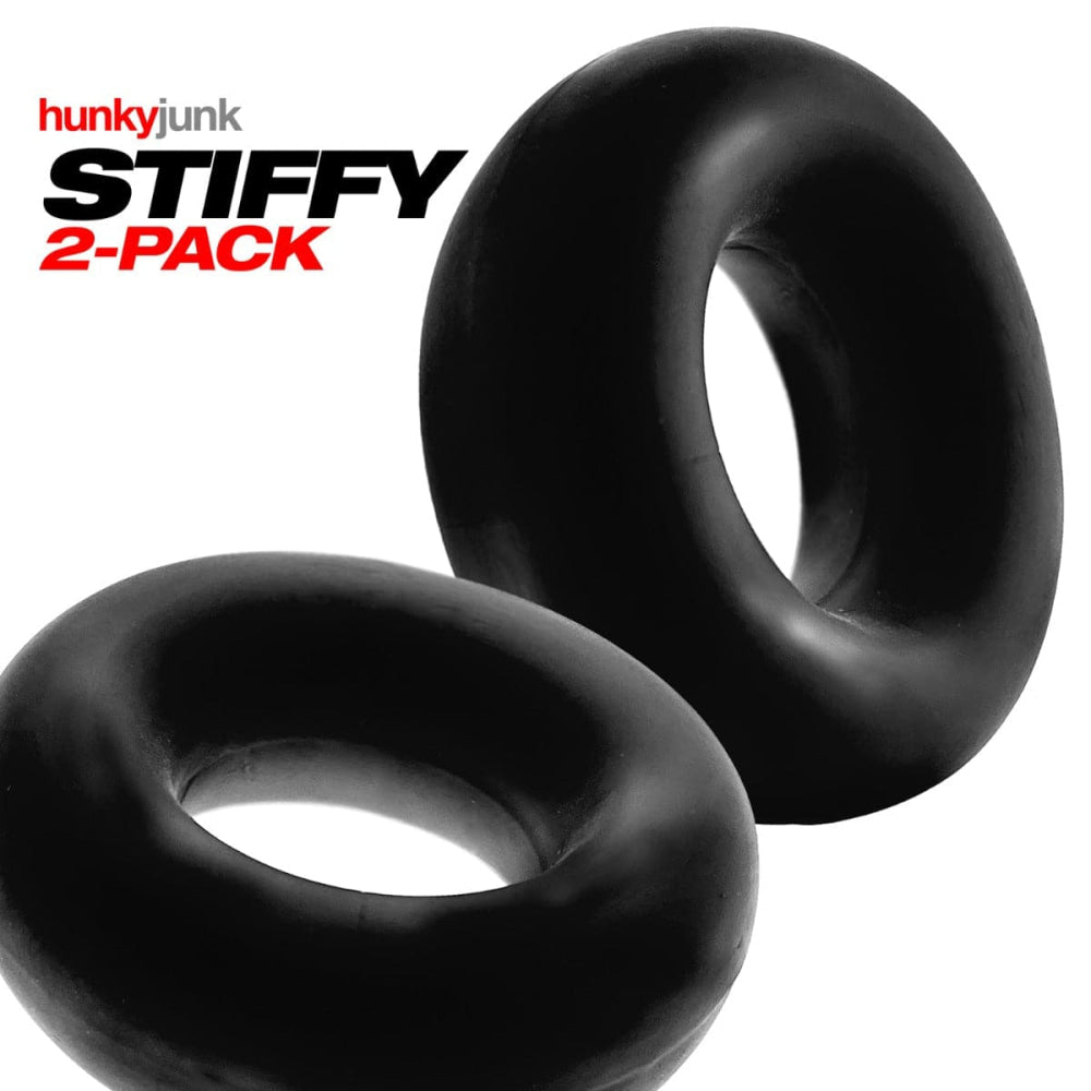 Hunkyjunk Stiffy 2-Pack Buge Cockrings Tar Ice