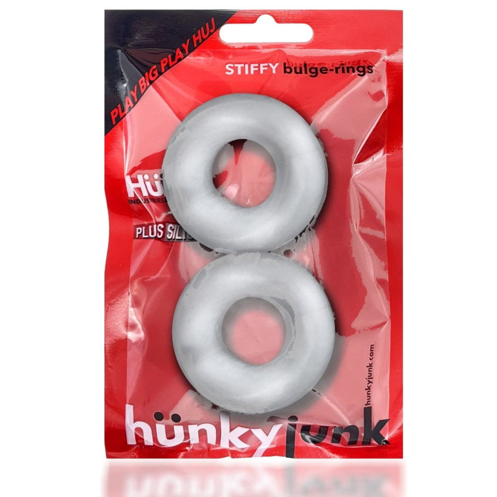 HunkyJunk ztuhlý 2-pack BULGE COCKRINGS Čistý led