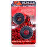 Oxballs Truckt 2-Piece Cockring - Plus + Silicone Special Edition Night