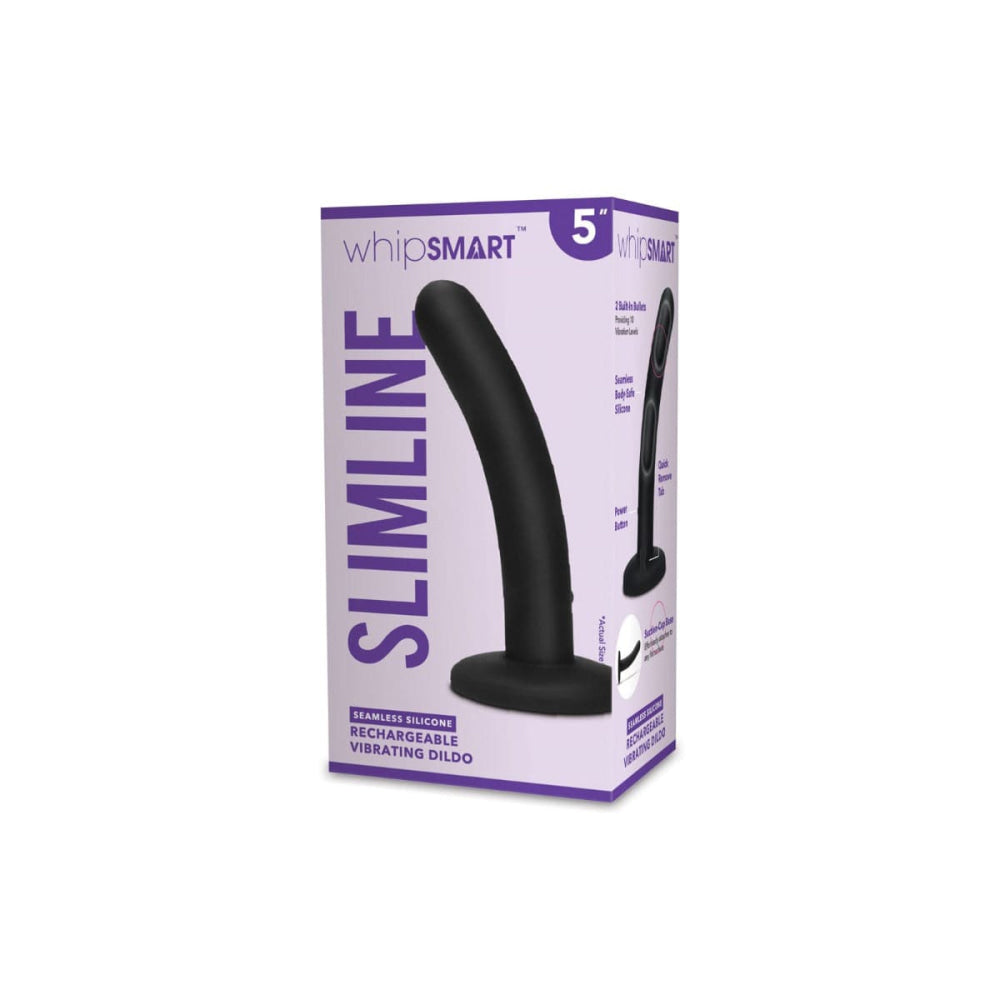 Whipsmart 5 inch Reîncărcat Slimline Dildo vibrator - Negru
